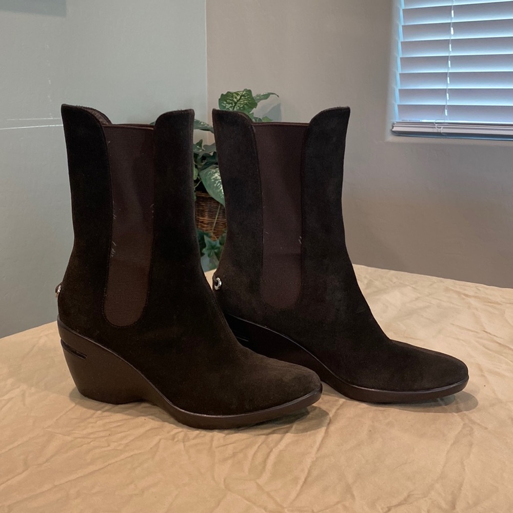Cole Haan Brown Suede Calf Boots
